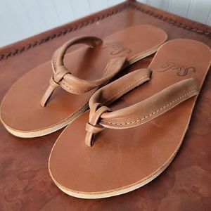 Sseko leather flip flops